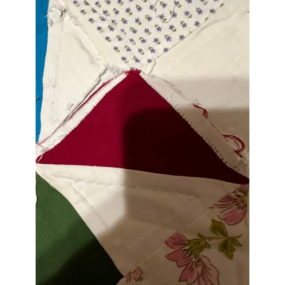 Handmade Triangle Quilt approximately 72